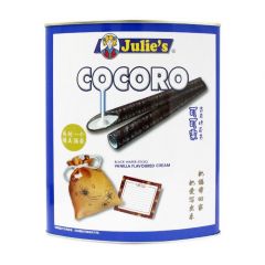 Julie's Cocoro Black Wafer Sticks with Vanilla Flavoured Cream 700g