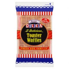 Gardenia Delicia 2 Delicious Toaster Waffles Fresh Egg Vanilla 42g