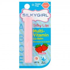 SILKYGIRL Multi-Vitamin Lip Balm SPF 15 Strawberry - 01 Sweet Pink (1.5g)