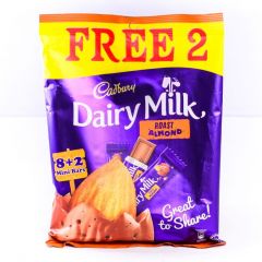 Cadbury Dairy Milk Chocolate Sharebag Roast Almond (8+2 x 15g)