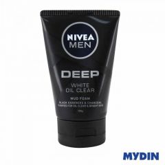 Nivea Men Deep White Oil Clear Mud Foam 100ml