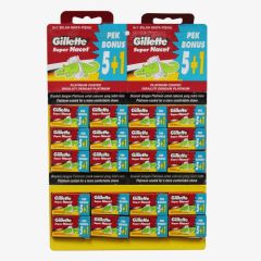 Gillette Super Nacet Razor Blades 5+1 Blades (20 boxes)