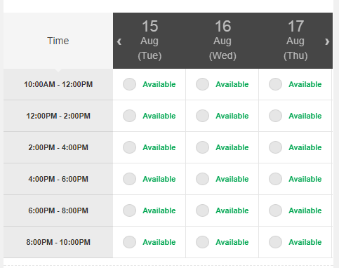 Timetable